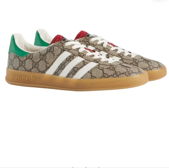 Gucci Other - Gucci × Adidas Gazelle Beige  Monogram Sneakers